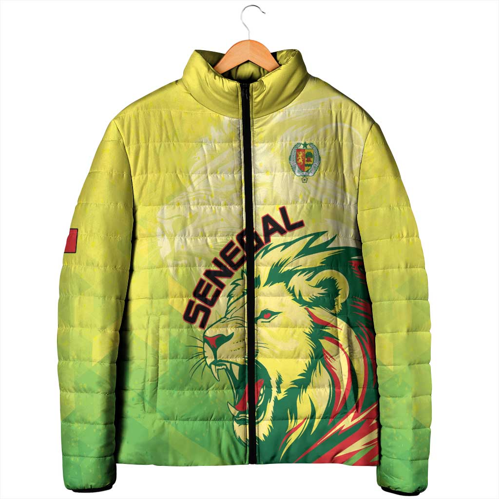 Custom Senegal Lions of Teranga Padded Jacket Rise to Glory
