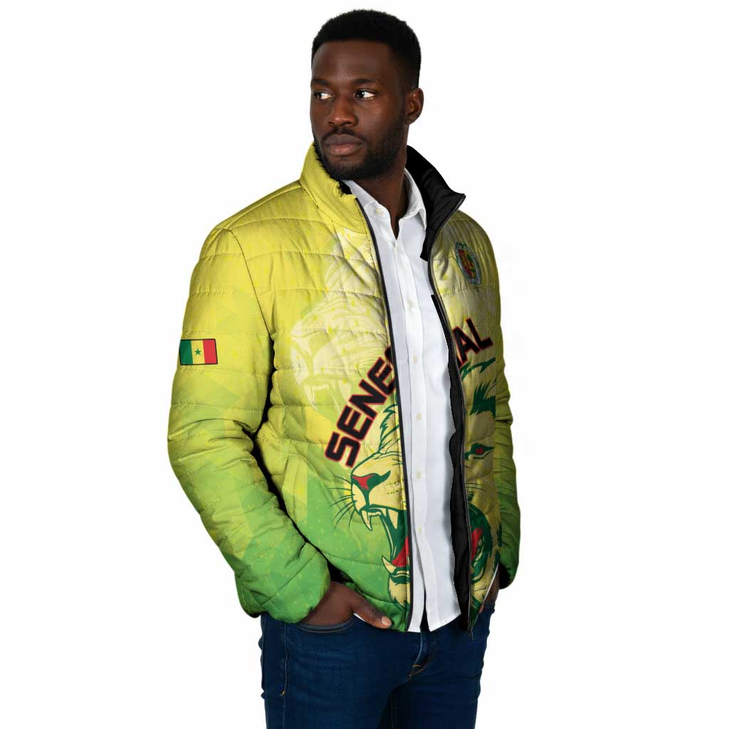 Custom Senegal Lions of Teranga Padded Jacket Rise to Glory