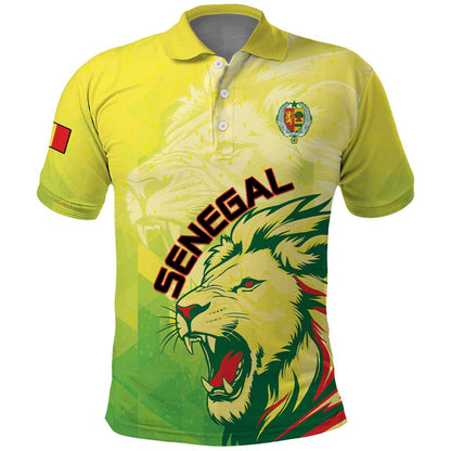 Custom Senegal Lions of Teranga Polo Shirt Rise to Glory