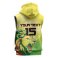 Custom Senegal Lions of Teranga Sleeveless Zip Hoodie Rise to Glory