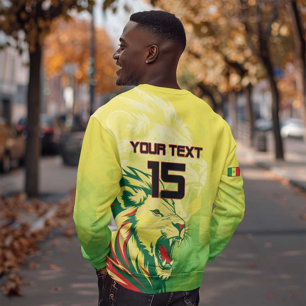 Custom Senegal Lions of Teranga Sweatshirt Rise to Glory