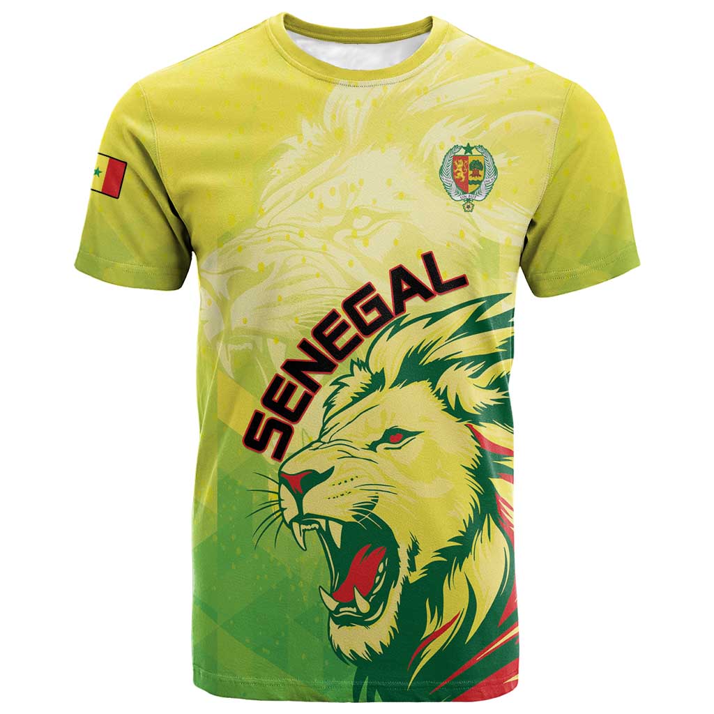 Custom Senegal Lions of Teranga T shirt Rise to Glory