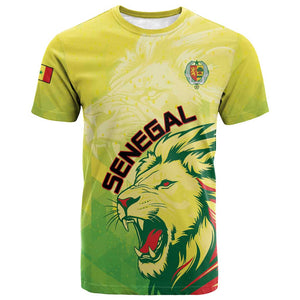 Custom Senegal Lions of Teranga T shirt Rise to Glory