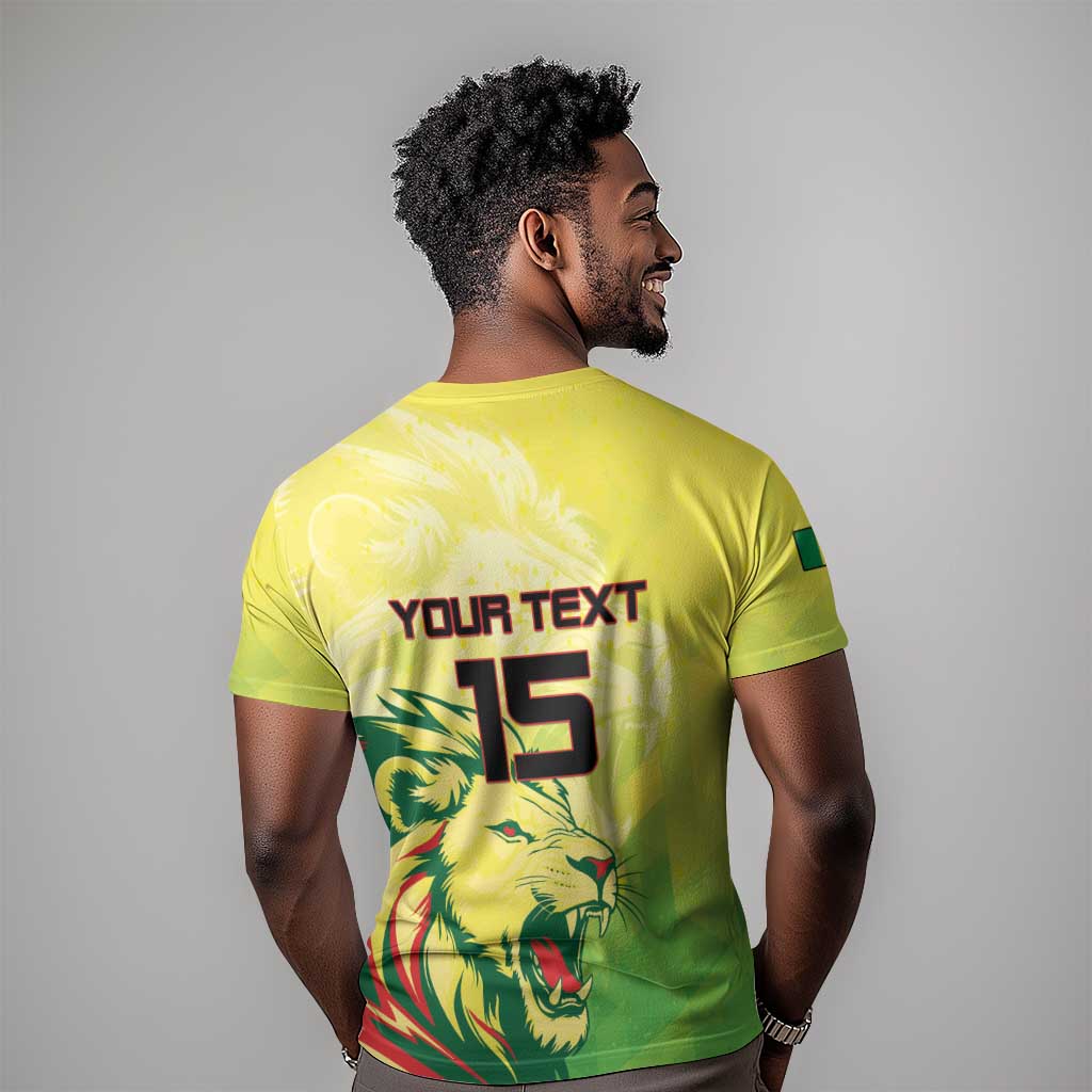 Custom Senegal Lions of Teranga T shirt Rise to Glory