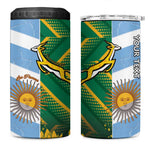 South Africa and Argentina Rugby Personalised 4 in 1 Can Cooler Tumbler Sporty Style