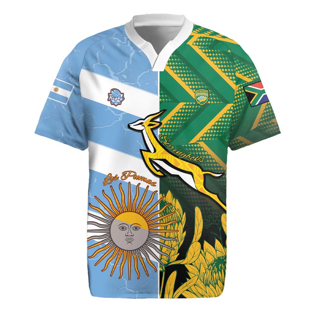 South Africa and Argentina Rugby Personalised Rugby Jersey Sporty Style