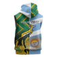 South Africa and Argentina Rugby Personalised Sleeveless Zip Hoodie Sporty Style - African Pride
