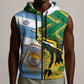 South Africa and Argentina Rugby Personalised Sleeveless Zip Hoodie Sporty Style - African Pride