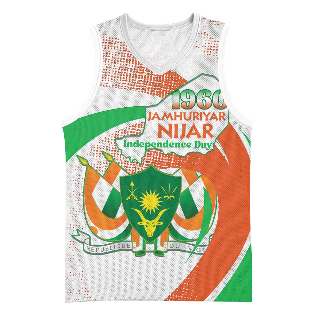 Personalized Happy Jamhuriyar Nijar Independence Day Basketball Jersey Coat Of Arm With Niger Map LT15