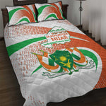 Happy Jamhuriyar Nijar Independence Day Quilt Bed Set Coat Of Arm With Niger Map