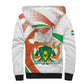 Personalized Happy Jamhuriyar Nijar Independence Day Sherpa Hoodie Coat Of Arm With Niger Map
