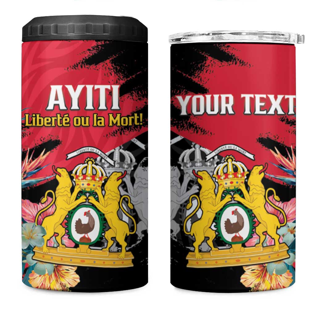 Personalized First Empire of Haiti 1804-1806 4 in 1 Can Cooler Tumbler Liberté ou la Mort!