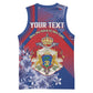 Personalized Second Anpi an Ayiti Basketball Jersey Imperial Haiti Coat Of Arms Tropical Flowers LT15