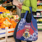 Second Anpi an Ayiti Grocery Bag Imperial Haiti Coat Of Arms Tropical Flowers