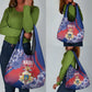 Second Anpi an Ayiti Grocery Bag Imperial Haiti Coat Of Arms Tropical Flowers