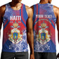 Personalized Second Anpi an Ayiti Men Tank Top Imperial Haiti Coat Of Arms Tropical Flowers