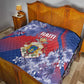 Second Anpi an Ayiti Quilt Imperial Haiti Coat Of Arms Tropical Flowers