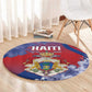 Second Anpi an Ayiti Round Carpet Imperial Haiti Coat Of Arms Tropical Flowers