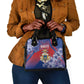 Second Anpi an Ayiti Shoulder Handbag Imperial Haiti Coat Of Arms Tropical Flowers