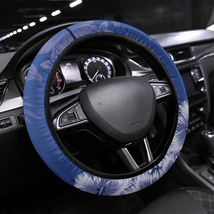 Second Anpi an Ayiti Steering Wheel Cover Imperial Haiti Coat Of Arms Tropical Flowers