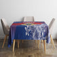 Second Anpi an Ayiti Tablecloth Imperial Haiti Coat Of Arms Tropical Flowers