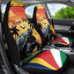 Personalised Afro Seychelles Car Seat Cover Aldabra Giant Tortoise With Beach Sunset