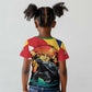 Personalised Afro Seychelles Kid T shirt Aldabra Giant Tortoise With Beach Sunset