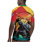 Personalised Afro Seychelles Rugby Jersey Aldabra Giant Tortoise With Beach Sunset