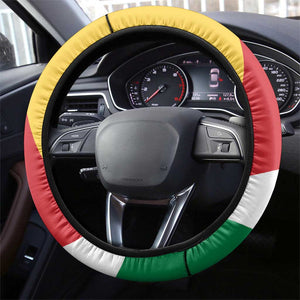 Afro Seychelles Steering Wheel Cover Aldabra Giant Tortoise With Beach Sunset