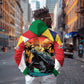 Personalised Afro Seychelles Zip Hoodie Aldabra Giant Tortoise With Beach Sunset