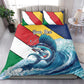 Personalised Afro Seychelles Bedding Set Sailfish With Coat Of Arms