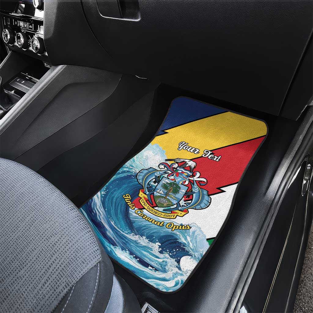 Personalised Afro Seychelles Car Mats Sailfish With Coat Of Arms