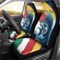 Personalised Afro Seychelles Car Seat Cover Sailfish With Coat Of Arms