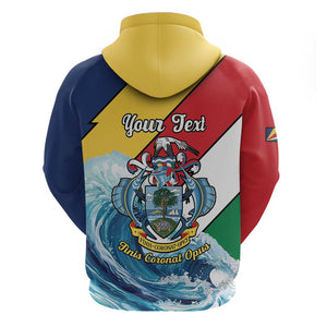 Personalised Afro Seychelles Hoodie Sailfish With Coat Of Arms