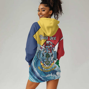 Personalised Afro Seychelles Hoodie Dress Sailfish With Coat Of Arms