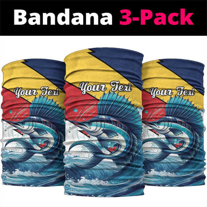 Personalised Afro Seychelles Neck Gaiter Sailfish Coat Of Arms LT15