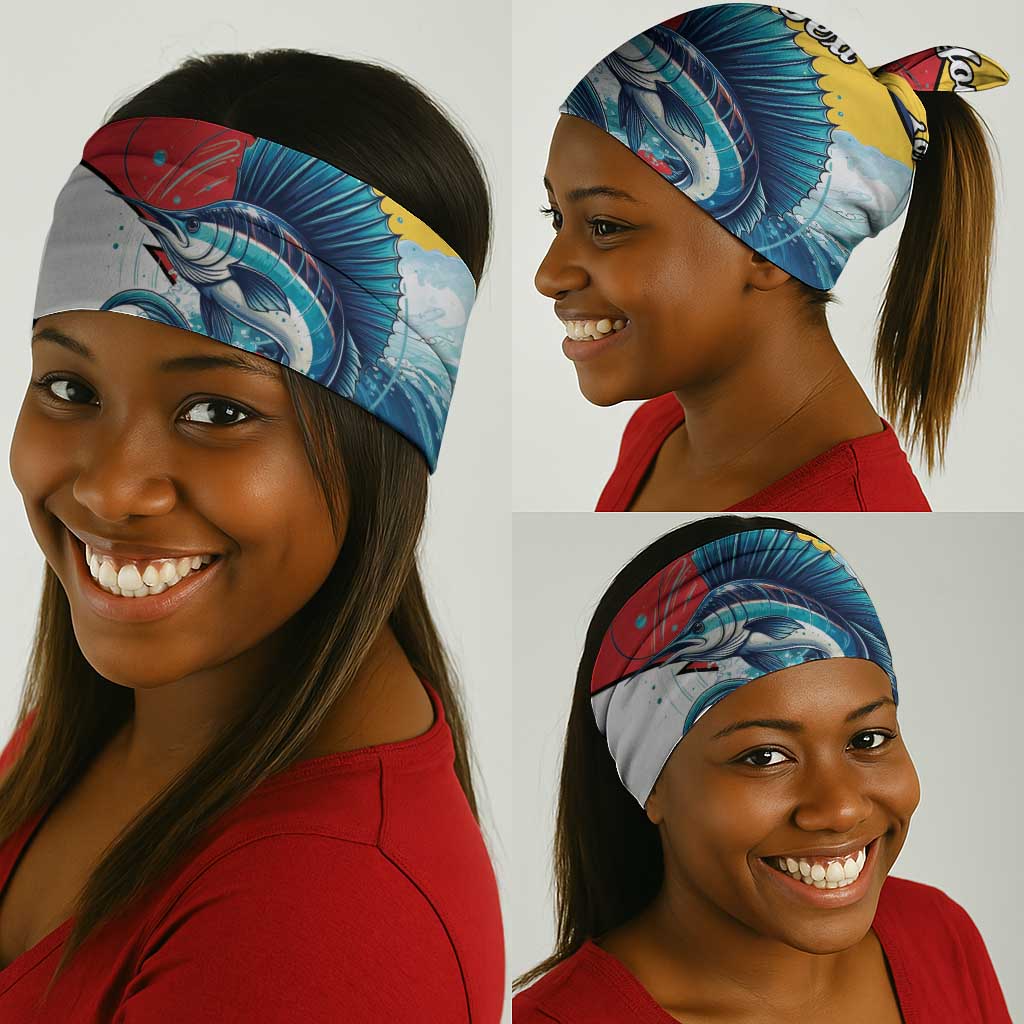 Personalised Afro Seychelles Neck Gaiter Sailfish Coat Of Arms LT15