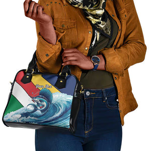 Personalised Afro Seychelles Shoulder Handbag Sailfish With Coat Of Arms