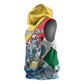 Personalised Afro Seychelles Sleeveless Hoodie Sailfish With Coat Of Arms - African Pride