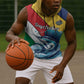 Personalised Afro Seychelles Sleeveless Hoodie Sailfish With Coat Of Arms - African Pride