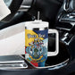 Personalised Afro Seychelles Tumbler With Handle Sailfish With Coat Of Arms