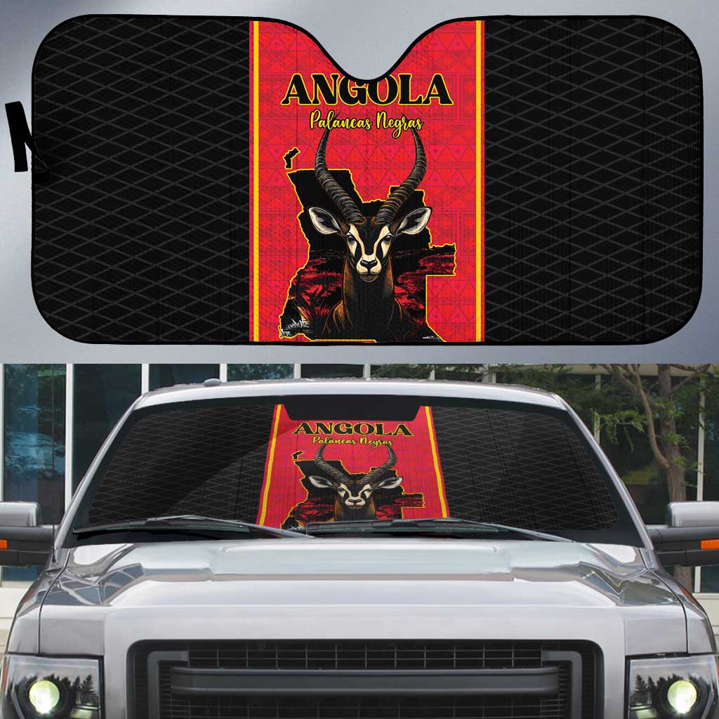 Angola Football Auto Sun Shade Come On Palancas Negras - African Pride