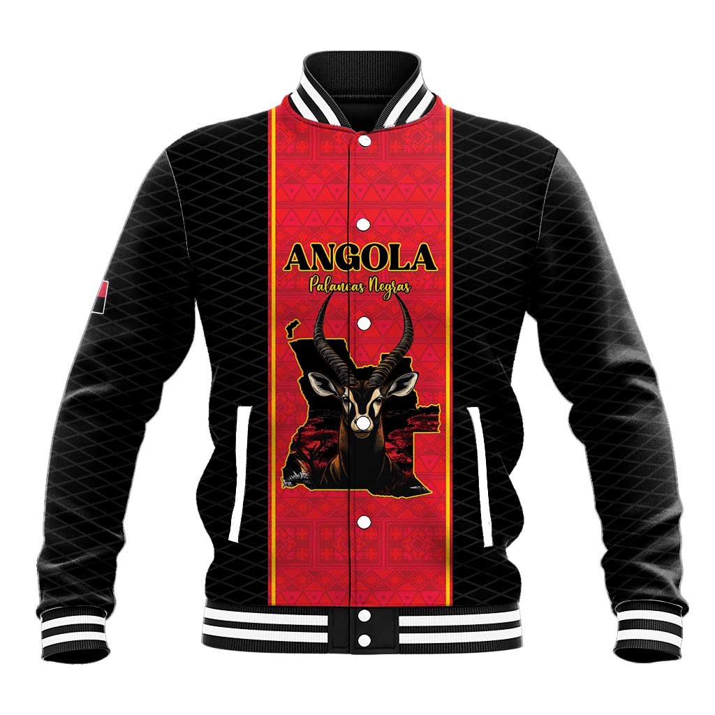 Custom Angola Football Baseball Jacket Come On Palancas Negras - African Pride