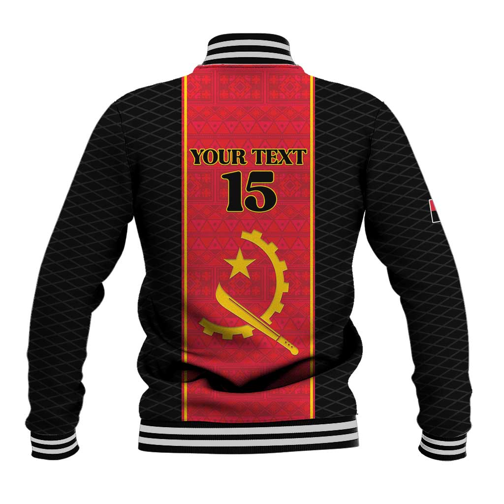 Custom Angola Football Baseball Jacket Come On Palancas Negras - African Pride