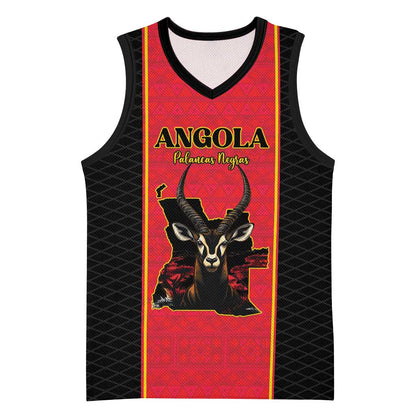 Custom Angola Football Basketball Jersey Come On Palancas Negras - African Pride