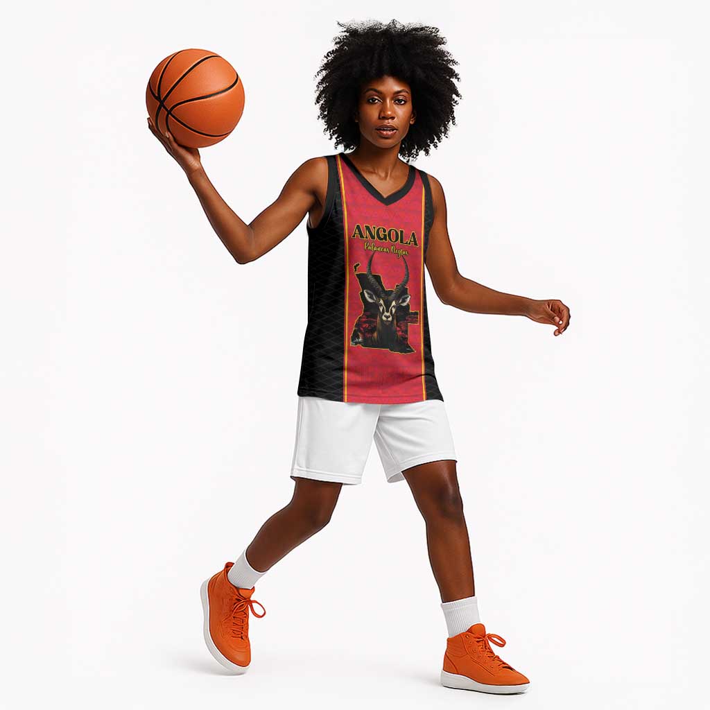 Custom Angola Football Basketball Jersey Come On Palancas Negras - African Pride