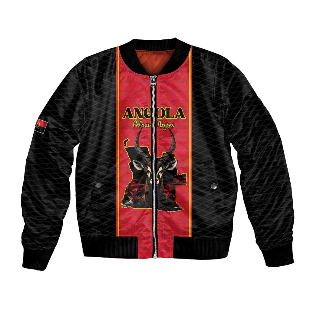 Custom Angola Football Bomber Jacket Come On Palancas Negras - African Pride