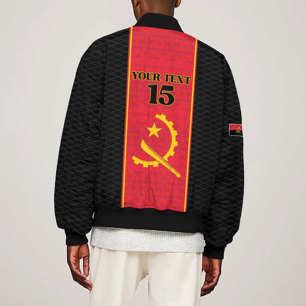 Custom Angola Football Bomber Jacket Come On Palancas Negras - African Pride
