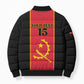 Custom Angola Football Bomber Puffer Jacket Come On Palancas Negras - African Pride