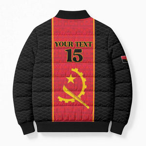 Custom Angola Football Bomber Puffer Jacket Come On Palancas Negras - African Pride
